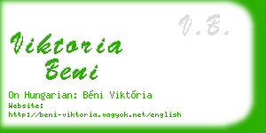 viktoria beni business card